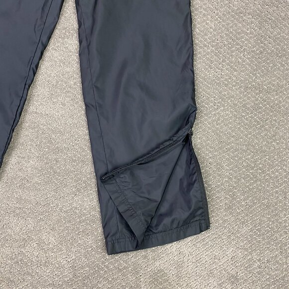Vintage Y2K Adidas Windbreaker Track Pants Men's Medium Black Nylon Ankle Zip - Picture 5 of 16